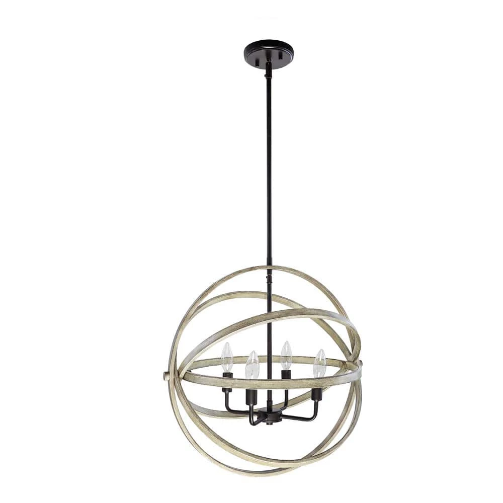 21 in. 5-Light Bronze and Faux Wood Foyer Pendant by DSI LIGHTING 3 21 in. 5-Light Bronze and Faux Wood Foyer Pendant by DSI LIGHTING