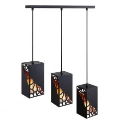 3-Light Bronze Pendant with Rectangular Metal Shades by DSI LIGHTING -Hot Sale Light Society Store bronze dsi lighting chandeliers ds18943 1f 1000