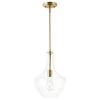 Sienna 1-Light Brushed Brass/Clear Pendant with Glass Shade by Light Society -Hot Sale Light Society Store brushed brass clear light society chandeliers ls c263 bb cl 64 1000