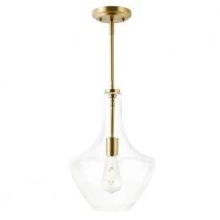 Sienna 1-Light Brushed Brass/Clear Pendant with Glass Shade by Light Society 13 Sienna 1-Light Brushed Brass/Clear Pendant with Glass Shade by Light Society -Hot Sale Light Society Store brushed brass clear light society chandeliers ls c263 bb cl c3 1000