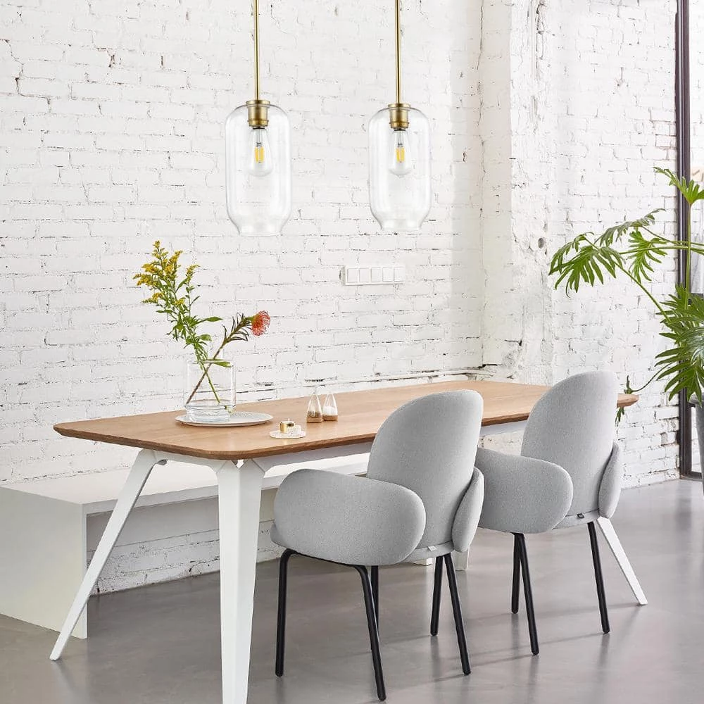 Mila 1-Light Brushed Brass/Clear Pendant with Glass Shade by Light Society 11 Mila 1-Light Brushed Brass/Clear Pendant with Glass Shade by Light Society - Image 9