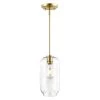 Mila 1-Light Brushed Brass/Clear Pendant with Glass Shade by Light Society -Hot Sale Light Society Store brushed brass clear light society chandeliers ls c322 bb cl 64 1000