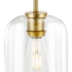 Mila 1-Light Brushed Brass/Clear Pendant with Glass Shade by Light Society 17 Mila 1-Light Brushed Brass/Clear Pendant with Glass Shade by Light Society -Hot Sale Light Society Store brushed brass clear light society chandeliers ls c322 bb cl fa 1000