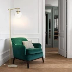 Graciana 58.99 in. Brushed Brass/Clear Floor Lamp with Glass Shade by Light Society -Hot Sale Light Society Store brushed brass clear light society floor lamps ls f437 bb cl 31 1000