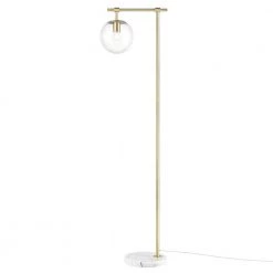Graciana 58.99 in. Brushed Brass/Clear Floor Lamp with Glass Shade by Light Society -Hot Sale Light Society Store brushed brass clear light society floor lamps ls f437 bb cl 4f 1000