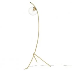 Addis 59.83 in. Brushed Brass/Clear Floor Lamp with Glass Shade by Light Society -Hot Sale Light Society Store brushed brass clear light society floor lamps ls f439 bb cl 4f 1000