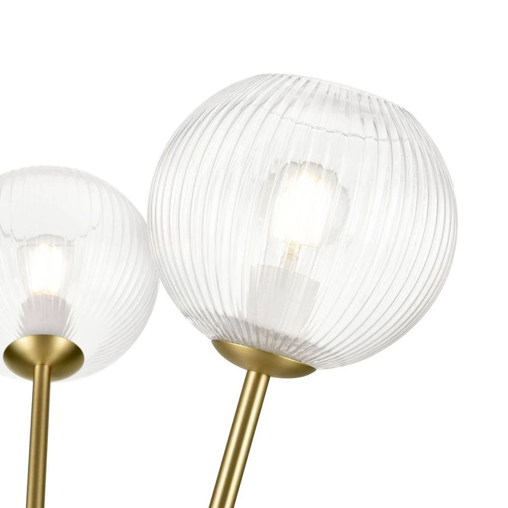 Medusi 65.75 in. Brushed Brass/Clear Floor Lamp with Glass Shades by Light Society 5 Medusi 65.75 in. Brushed Brass/Clear Floor Lamp with Glass Shades by Light Society - Image 3