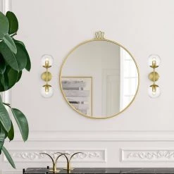Zeno Globe 2-Light Wall Sconce in Brushed Brass/Clear by Light Society -Hot Sale Light Society Store brushed brass clear light society wall sconces ls w268 bb cl 31 1000