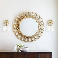 Riis 5 in. Brushed Brass/Clear Wall Sconce by Light Society -Hot Sale Light Society Store brushed brass clear light society wall sconces ls w316 bb cl 31 1000