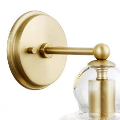 Riis 5 in. Brushed Brass/Clear Wall Sconce by Light Society -Hot Sale Light Society Store brushed brass clear light society wall sconces ls w316 bb cl fa 1000