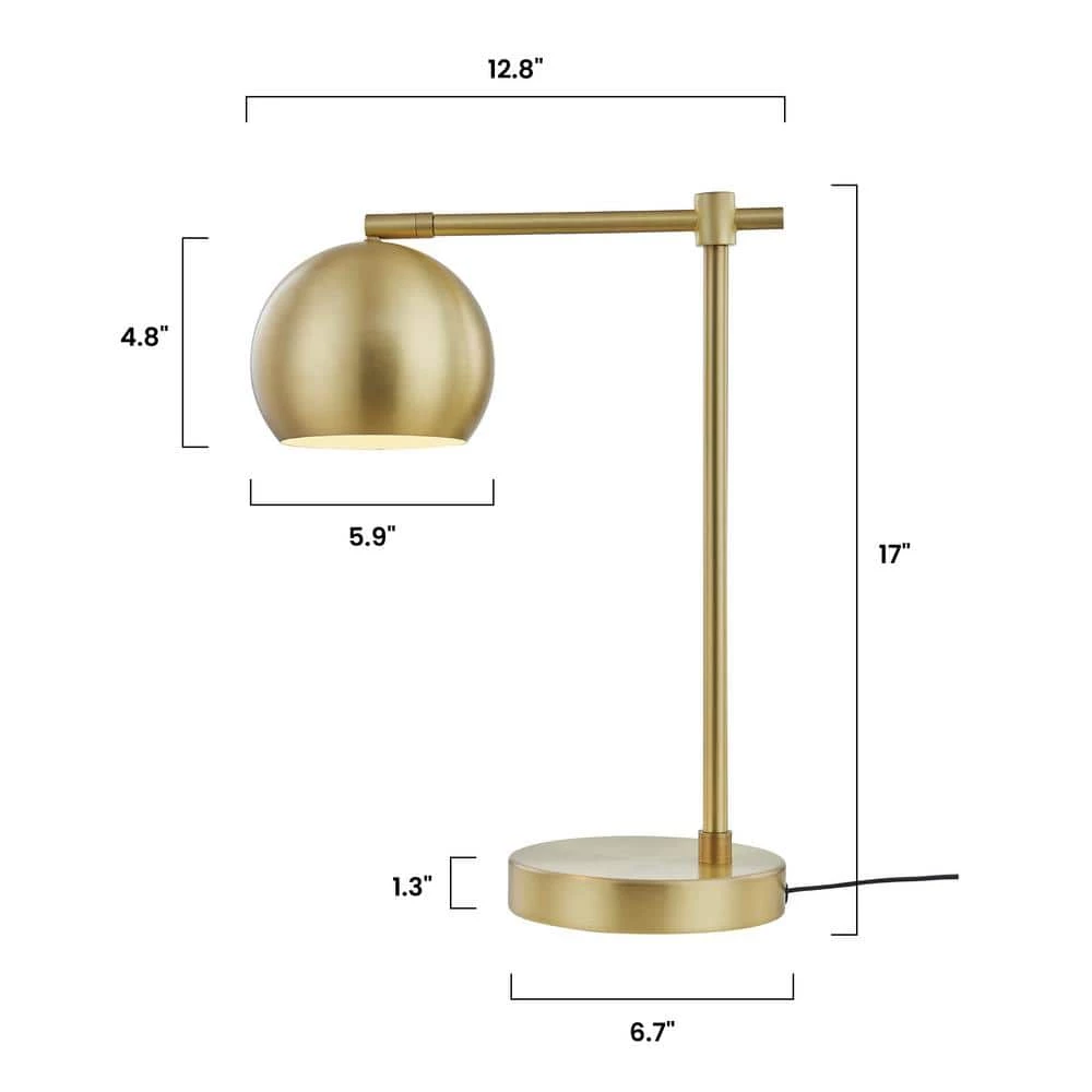 Mobley 17 in. Brushed Brass Table Lamp by Light Society 9 Mobley 17 in. Brushed Brass Table Lamp by Light Society - Image 7