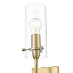 Montreal Brushed Brass Wall Sconce with Clear Glass by Light Society -Hot Sale Light Society Store brushed brass light society wall sconces ls w238 bb cl 44 1000