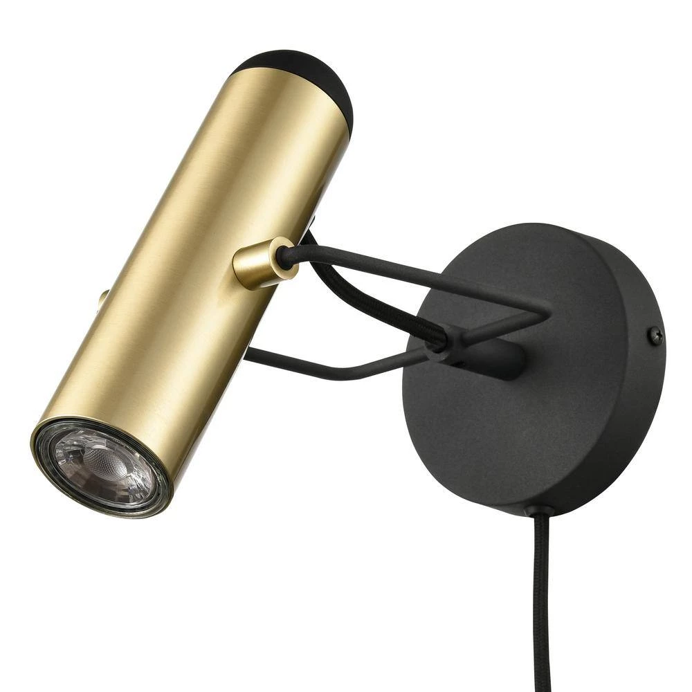 Zea Plug-In Brushed Brass Wall Sconce by Light Society 4 Zea Plug-In Brushed Brass Wall Sconce by Light Society - Image 2