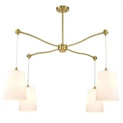 Llie 4-Light Brushed Brass/Opal Chandelier with Glass Shades by Light Society 14 Llie 4-Light Brushed Brass/Opal Chandelier with Glass Shades by Light Society -Hot Sale Light Society Store brushed brass opal light society chandeliers ls c487 bb op 44 1000