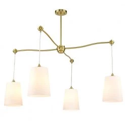 Llie 4-Light Brushed Brass/Opal Chandelier with Glass Shades by Light Society 12 Llie 4-Light Brushed Brass/Opal Chandelier with Glass Shades by Light Society -Hot Sale Light Society Store brushed brass opal light society chandeliers ls c487 bb op 4f 1000