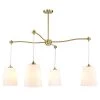 Llie 4-Light Brushed Brass/Opal Chandelier with Glass Shades by Light Society -Hot Sale Light Society Store brushed brass opal light society chandeliers ls c487 bb op 64 1000