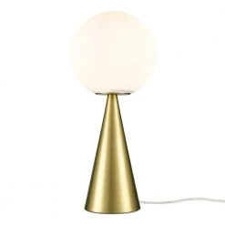 Hugo 17.85 in. Brushed Brass/Opal Table Lamp with Glass Shade by Light Society