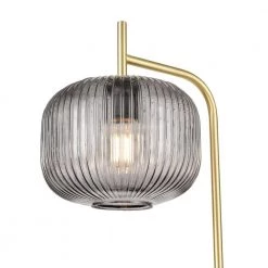 Aveni 61.06 in. Brushed Brass/Smoke Floor Lamp with Glass Shade by Light Society -Hot Sale Light Society Store brushed brass smoke light society floor lamps ls f442 bb smk 1f 1000