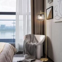 Aveni 61.06 in. Brushed Brass/Smoke Floor Lamp with Glass Shade by Light Society -Hot Sale Light Society Store brushed brass smoke light society floor lamps ls f442 bb smk 31 1000