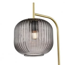 Aveni 22.83 in. Brushed Brass/Smoke Table Lamp with Glass Shade by Light Society -Hot Sale Light Society Store brushed brass smoke light society table lamps ls t441 bb smk 1f 1000