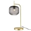 Aveni 22.83 in. Brushed Brass/Smoke Table Lamp with Glass Shade by Light Society -Hot Sale Light Society Store brushed brass smoke light society table lamps ls t441 bb smk 64 1000