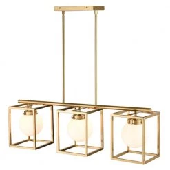 Rafael 3-Light Brushed Brass/White Chandelier by Light Society -Hot Sale Light Society Store brushed brass white light society chandeliers ls c500 bb op 44 1000