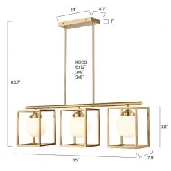Rafael 3-Light Brushed Brass/White Chandelier by Light Society -Hot Sale Light Society Store brushed brass white light society chandeliers ls c500 bb op 76 1000