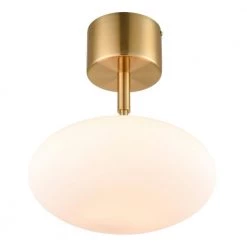 Alby 1-Light Brushed Brass/White Pendant Light by Light Society -Hot Sale Light Society Store brushed brass white light society chandeliers ls c503 brs op 44 1000