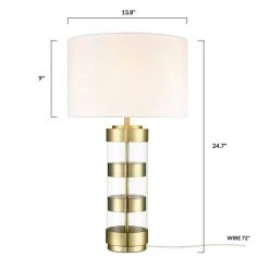 Tess 24.7 in. Brushed Brass/White Table Lamp with Fabric Shade by Light Society -Hot Sale Light Society Store brushed brass white light society table lamps ls t486 bb wh 76 1000