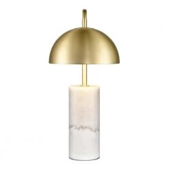 Oulu 22.44 in. Marble Table Lamp with Metal Shades by Light Society -Hot Sale Light Society Store brushed brass white light society table lamps ls t546 mb 44 1000