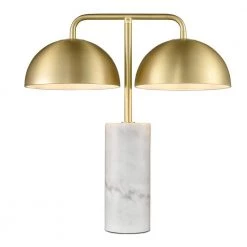 Oulu 22.44 in. Marble Table Lamp with Metal Shades by Light Society