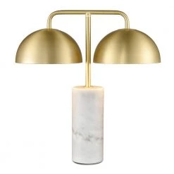 Oulu 22.44 in. Marble Table Lamp with Metal Shades by Light Society -Hot Sale Light Society Store brushed brass white light society table lamps ls t546 mb fa 1000