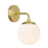 Zeno Globe Brushed Brass Wall Sconce with White Shade by Light Society -Hot Sale Light Society Store brushed brass white light society wall sconces ls w264 bb wh 64 1000