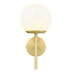 Anna 5 in. 1-Light Brushed Brass/White Wall Sconce by Light Society