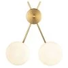 Alby 4.7 in. 2-Light Brushed Brass/White Wall Sconce by Light Society
