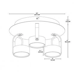 3-Light Brushed Chrome Integrated LED Spot Light by BAZZ -Hot Sale Light Society Store brushed chrome bazz flush mount lights c14181bc 1f 1000