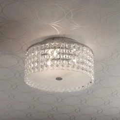 Glam Cobalt 3-Light Brushed Chrome Ceiling Light by BAZZ -Hot Sale Light Society Store brushed chrome decorative beads bazz flush mount lights pl3413cc 1f 1000