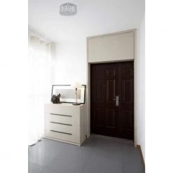 Glam Cobalt 3-Light Brushed Chrome Ceiling Light by BAZZ -Hot Sale Light Society Store brushed chrome decorative beads bazz flush mount lights pl3413cc 44 1000