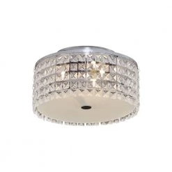 Glam Cobalt 3-Light Brushed Chrome Ceiling Light by BAZZ -Hot Sale Light Society Store brushed chrome decorative beads bazz flush mount lights pl3413cc 4f 1000