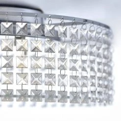 Glam Cobalt 3-Light Brushed Chrome Ceiling Light by BAZZ -Hot Sale Light Society Store brushed chrome decorative beads bazz flush mount lights pl3413cc c3 1000