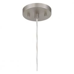 1-Light Brushed Nickel Mini Pendant with Clear Glass Shade by DSI LIGHTING -Hot Sale Light Society Store brushed nickel dsi lighting pendant lights dshd19535p1 fa 1000