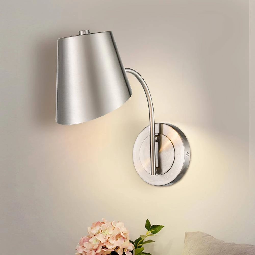 Leo 4.75 in. Brushed Nickel Wall Sconce by Light Society 10 Leo 4.75 in. Brushed Nickel Wall Sconce by Light Society - Image 8