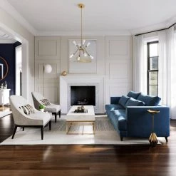 ED Ellen DeGeneres Piro 8-Light Burnished Brass Medium Mid-Century Modern Hanging Sputnik Chandelier by Generation Lighting Designer Collections -Hot Sale Light Society Store burnished brass generation lighting designer collections chandeliers ec1128mbkbbs 1f 1000