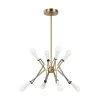 ED Ellen DeGeneres Piro 8-Light Burnished Brass Medium Mid-Century Modern Hanging Sputnik Chandelier by Generation Lighting Designer Collections -Hot Sale Light Society Store burnished brass generation lighting designer collections chandeliers ec1128mbkbbs 64 1000