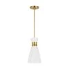 ED Ellen DeGeneres Crafted by Generation Lighting Heath 1-Light Burnished Brass Pendant with Matte White Steel Shade by Generation Lighting Designer Collections 1 ED Ellen DeGeneres Crafted by Generation Lighting Heath 1-Light Burnished Brass Pendant with Matte White Steel Shade by Generation Lighting Designer Collections -Hot Sale Light Society Store burnished brass generation lighting designer collections chandeliers ep1221mwtbbs 64 1000