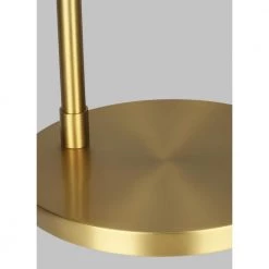 ED Ellen DeGeneres Crafted by Generation Lighting Dean 64 in. Burnished Brass Floor Lamp with White Linen Fabric Shade by Generation Lighting Designer Collections -Hot Sale Light Society Store burnished brass generation lighting designer collections floor lamps et1341bbs1 4f 1000