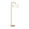 ED Ellen DeGeneres Crafted by Generation Lighting Dean 64 in. Burnished Brass Floor Lamp with White Linen Fabric Shade by Generation Lighting Designer Collections -Hot Sale Light Society Store burnished brass generation lighting designer collections floor lamps et1341bbs1 64 1000