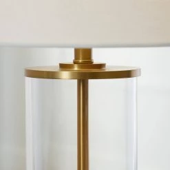 ED Ellen DeGeneres Crafted by Generation Lighting Leigh 30.25 in. Burnished Brass Table Lamp by Generation Lighting Designer Collections -Hot Sale Light Society Store burnished brass generation lighting designer collections table lamps et1301bbs1 4f 1000