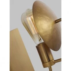 ED Ellen DeGeneres Crafted by Generation Lighting Whare 5 in. Burnished Brass Sconce by Generation Lighting Designer Collections -Hot Sale Light Society Store burnished brass generation lighting designer collections vanity lighting ew1151bbs a0 1000