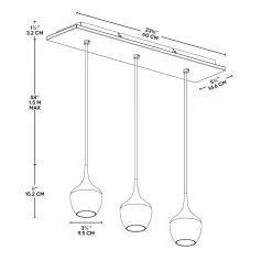 Nexa Collection 75-Watt 3-Light Equivalent Chrome Integrated LED Pendant by BAZZ -Hot Sale Light Society Store chrome bazz chandeliers p15033ch 1f 1000